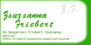 zsuzsanna friebert business card